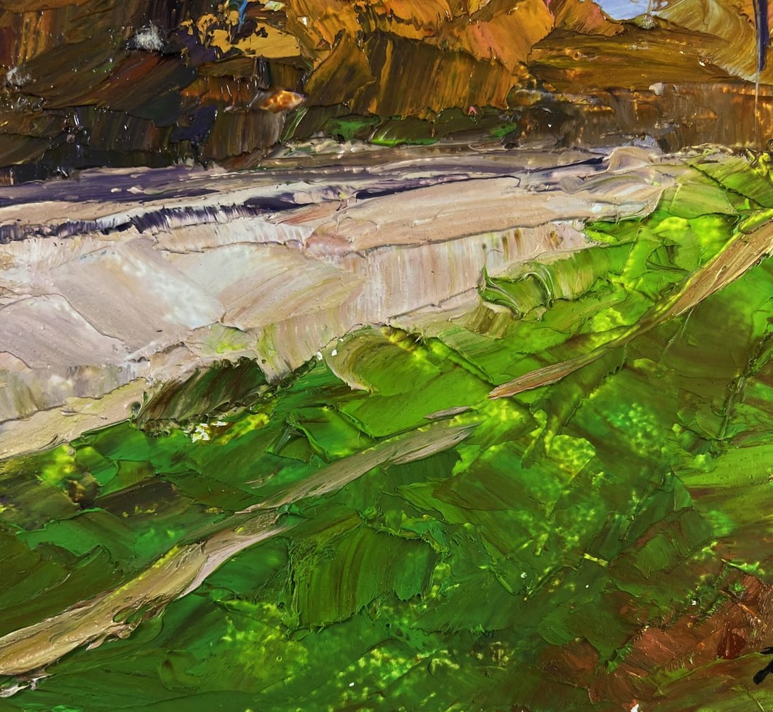 Oil painting Autumn silence on the road Boris Serdyuk - 8