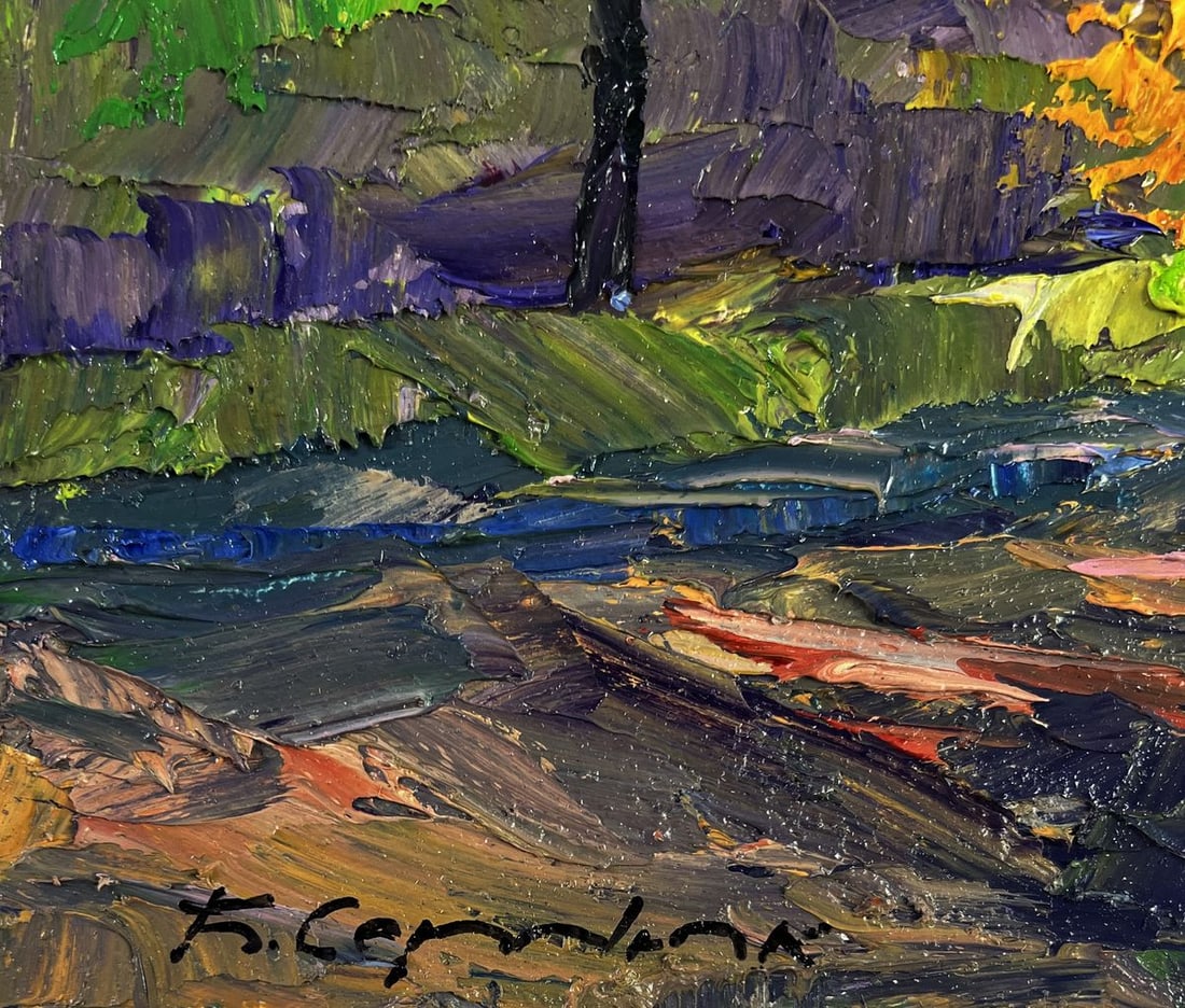 Oil painting Leaves whisper beneath your feet Boris Serdyuk - 7