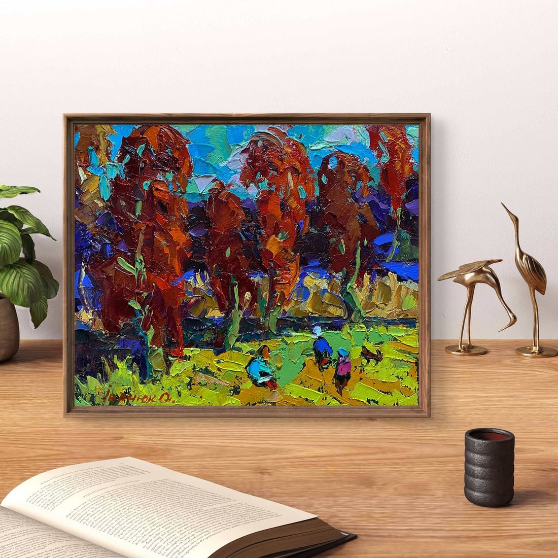 Oil painting Autumn crimson Oleksiy Ivanyuk - 2