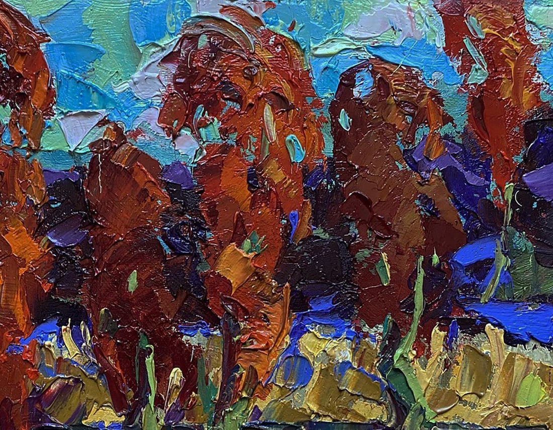 Oil painting Autumn crimson Oleksiy Ivanyuk - 5