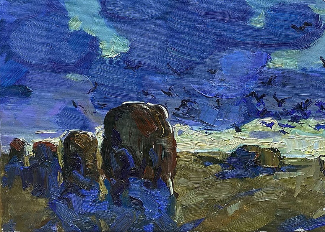 Oil painting The Long Road Home Oleksiy Ivanyuk - 6