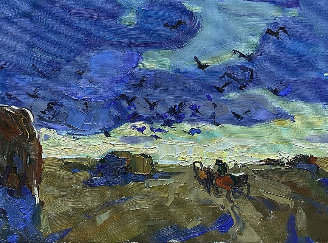 Oil painting The Long Road Home Oleksiy Ivanyuk - 7