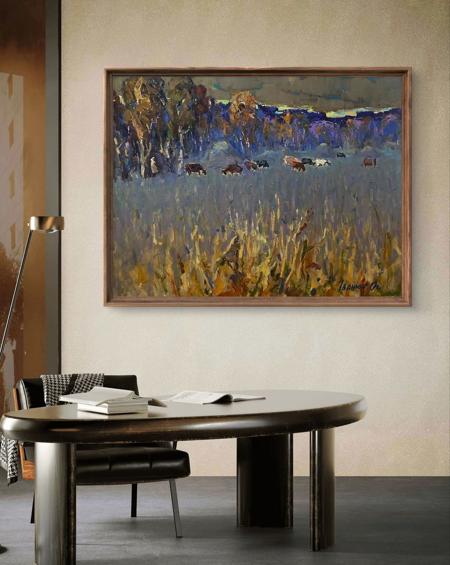 Oil painting In the cold steppes Oleksiy Ivanyuk - 2