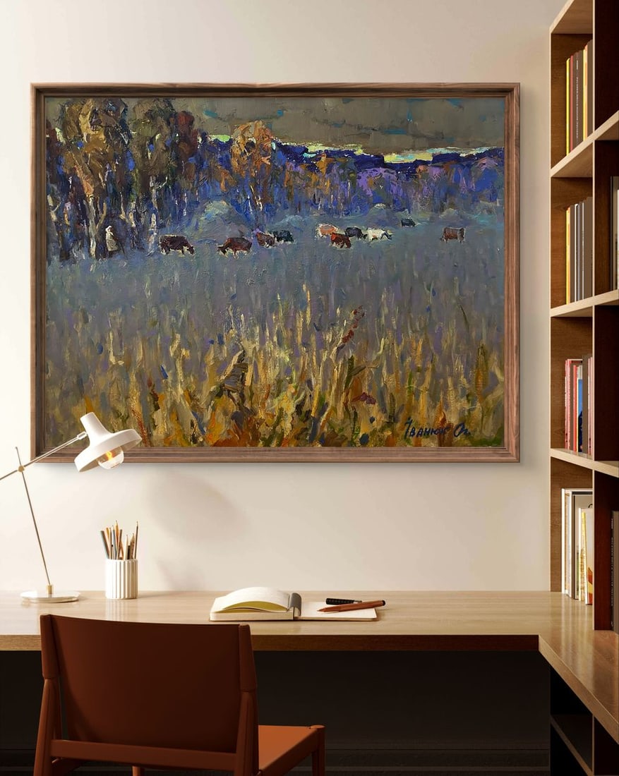 Oil painting In the cold steppes Oleksiy Ivanyuk - 3