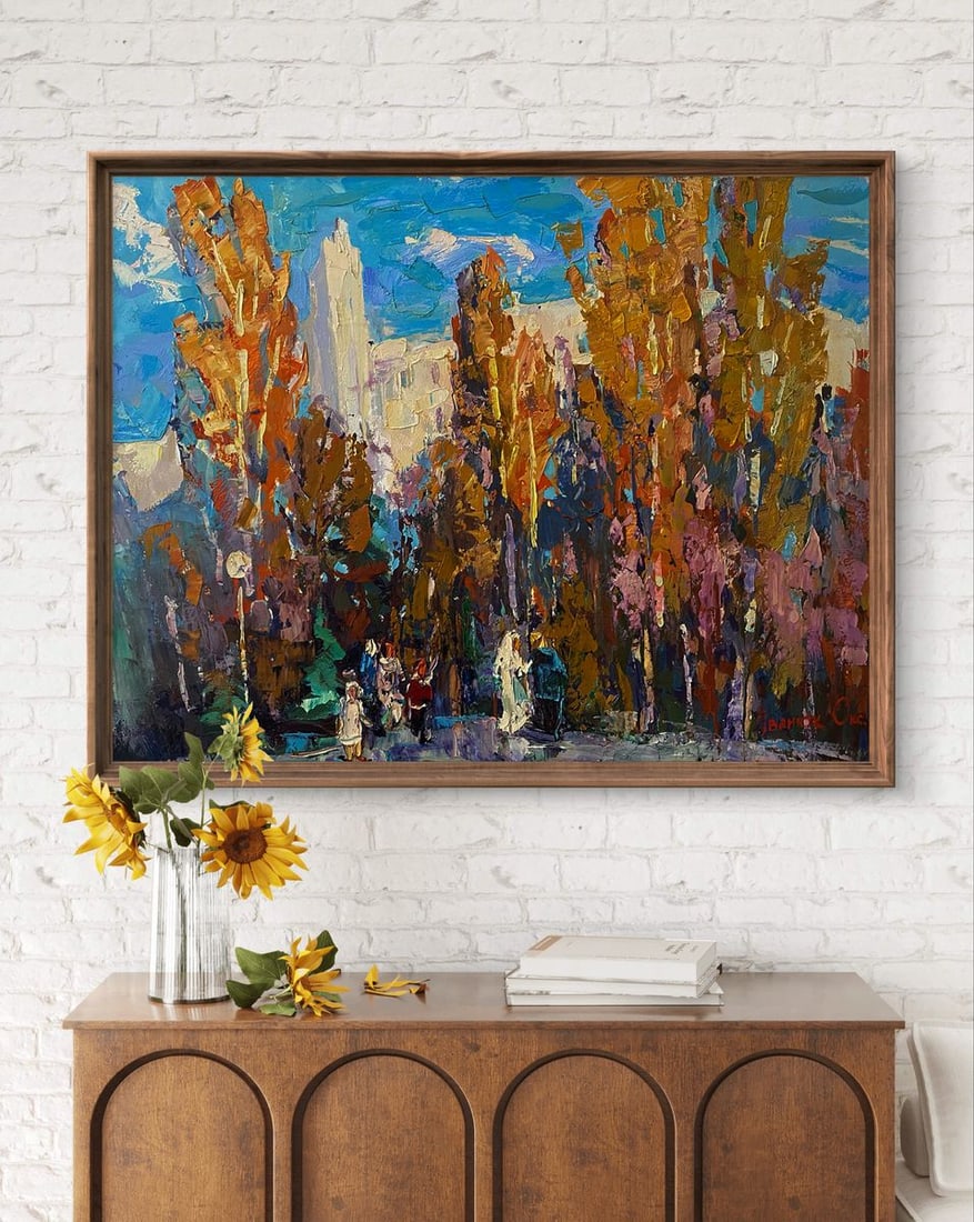 Oil painting At the obelisk Oksana Ivanyuk - 3