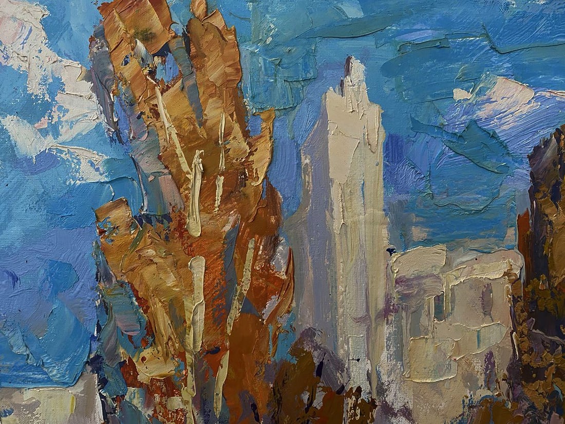 Oil painting At the obelisk Oksana Ivanyuk - 4