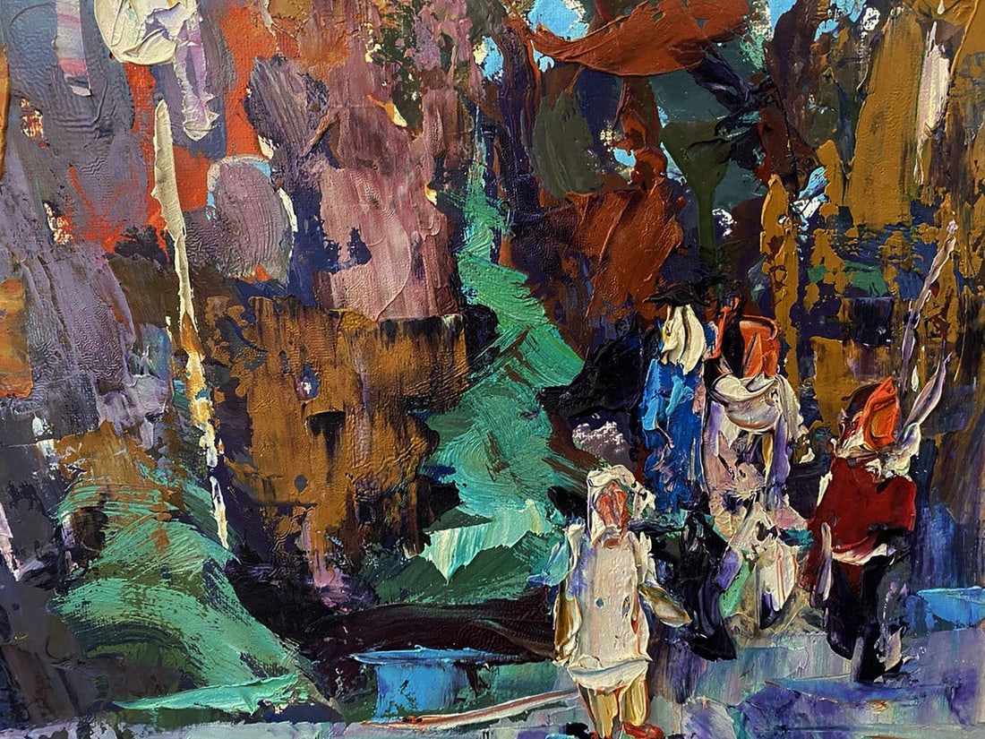 Oil painting At the obelisk Oksana Ivanyuk - 6