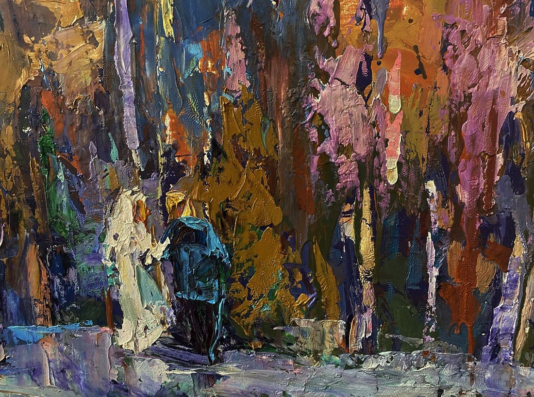 Oil painting At the obelisk Oksana Ivanyuk - 7