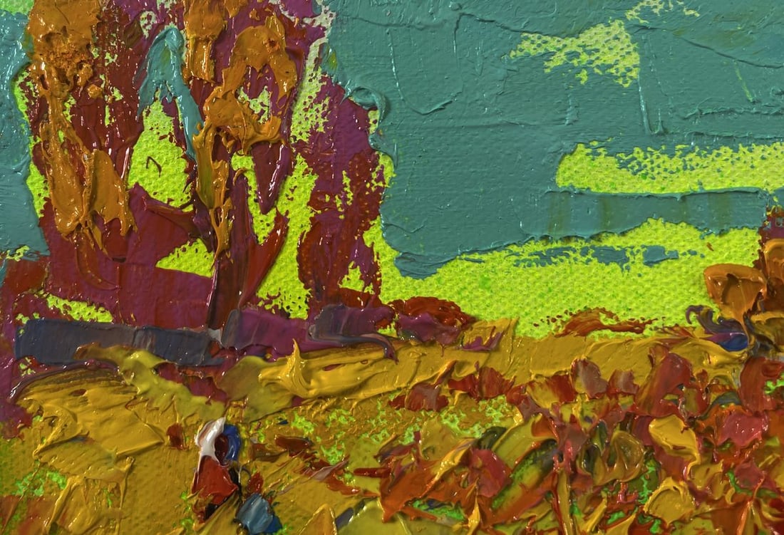 Oil painting Autumn flower fields Oleksiy Ivanyuk - 4