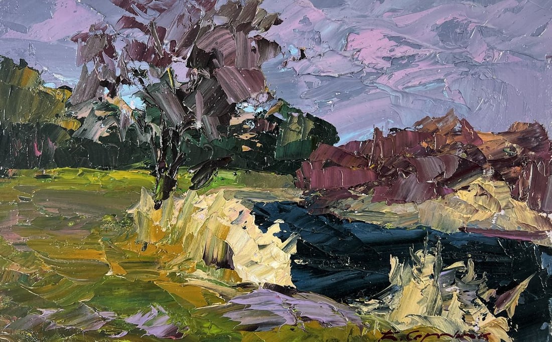 Oil painting Golden autumn in all its glory Boris Serdyuk: Title: Oil painting Golden autumn in all its glory Boris Serdyuk Description: №AAA4759 The oil painting on Cardboard titled "Golden Autumn in All Its Glory" captures the breathtaking splendor of