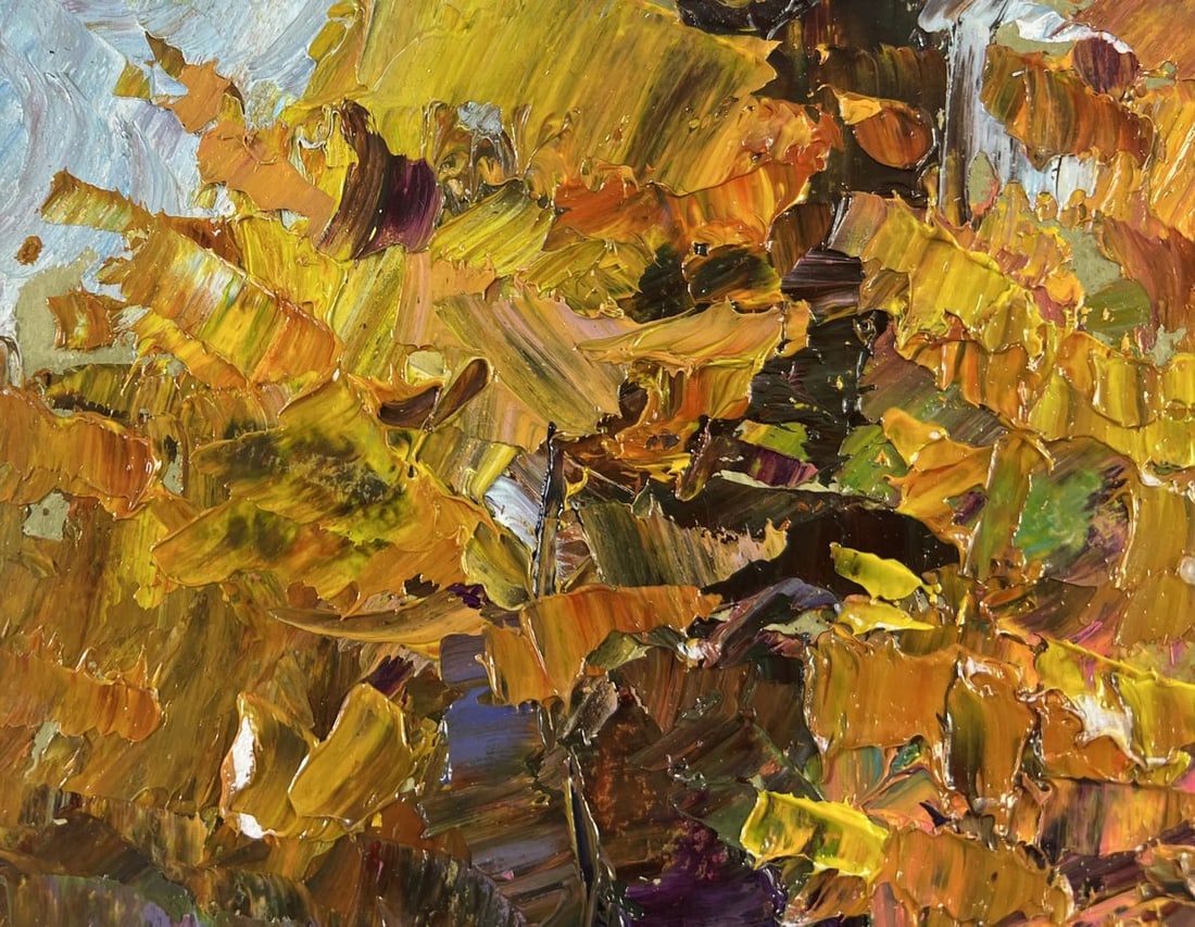 Oil painting Autumn sparkles with gold Boris Serdyuk - 4