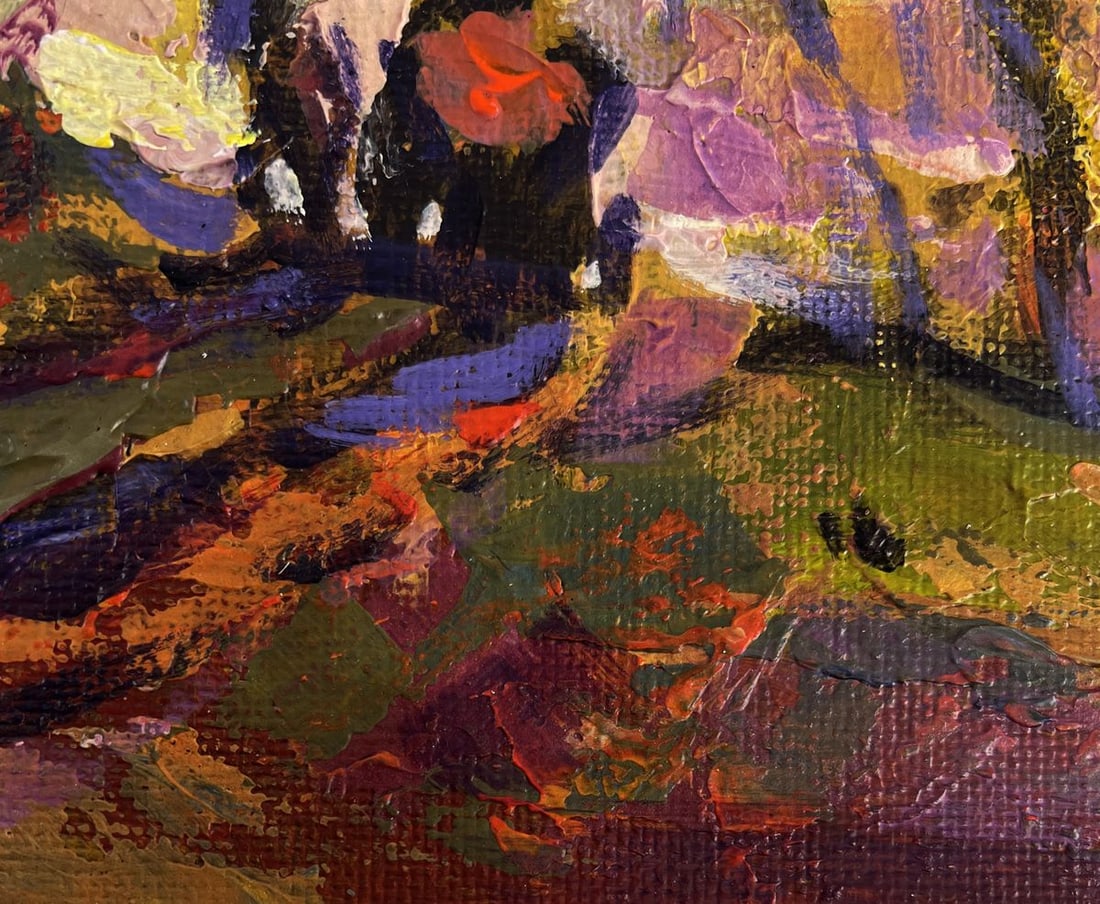 Acrylic painting Preparing firewood Mykhailo Patskan - 8