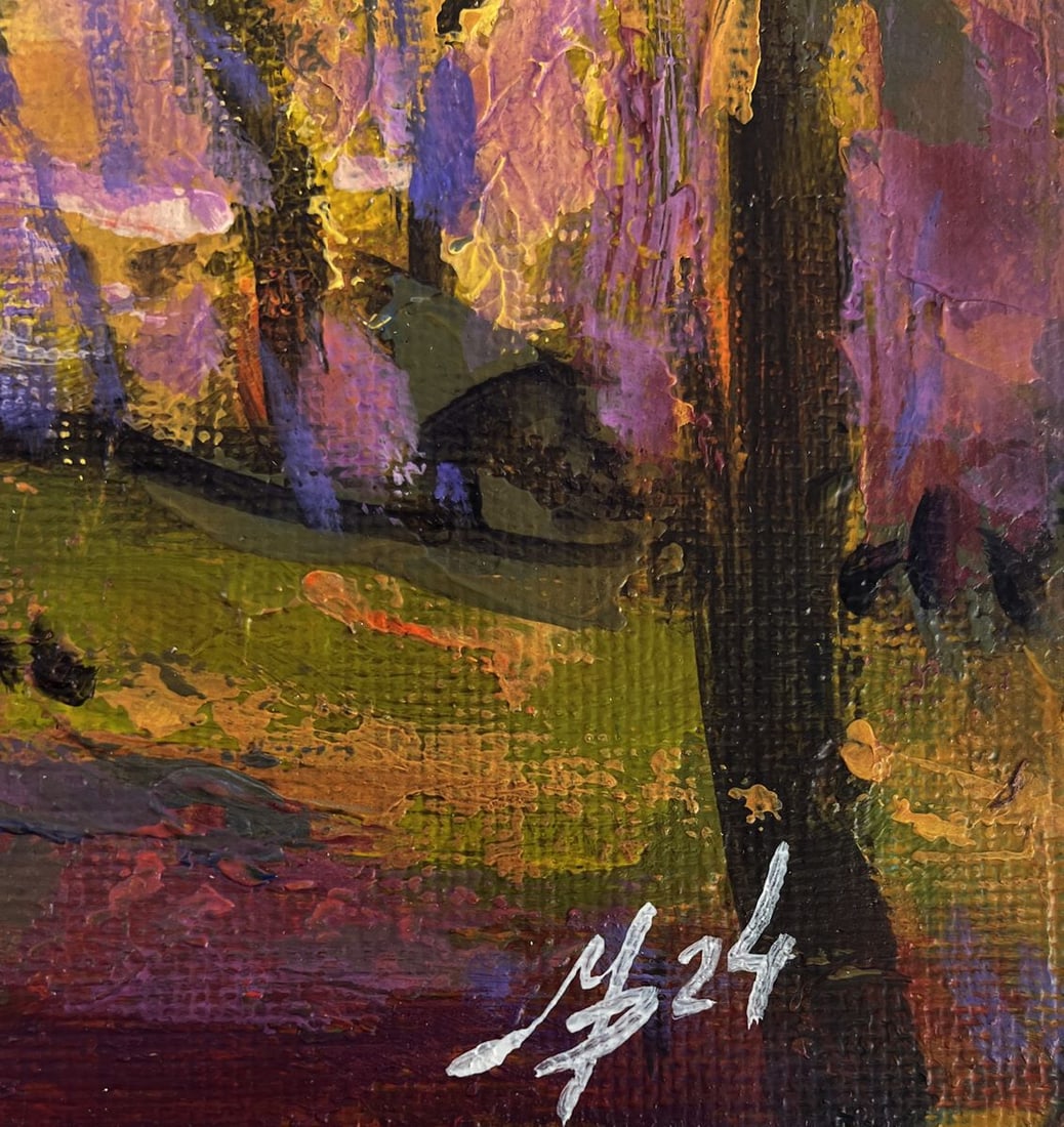 Acrylic painting Preparing firewood Mykhailo Patskan - 9