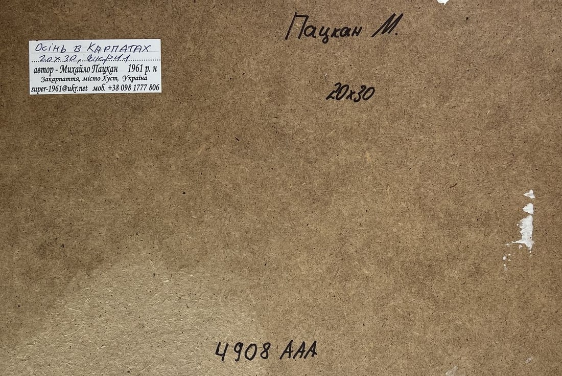 Acrylic painting Autumn in the mountains Mykhailo Patskan - 10