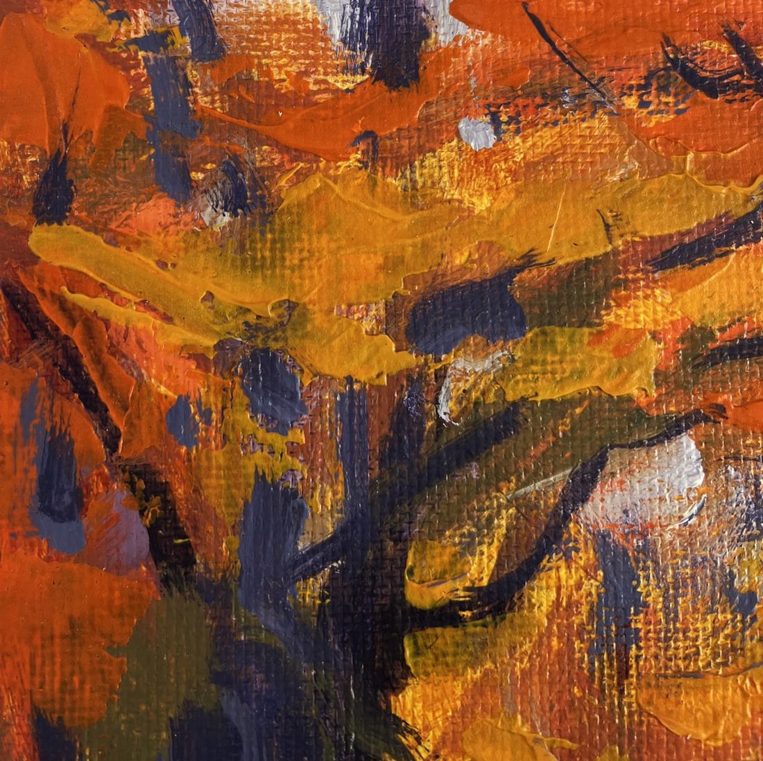 Acrylic painting Gold of the autumn forest Mykhailo Patskan - 4