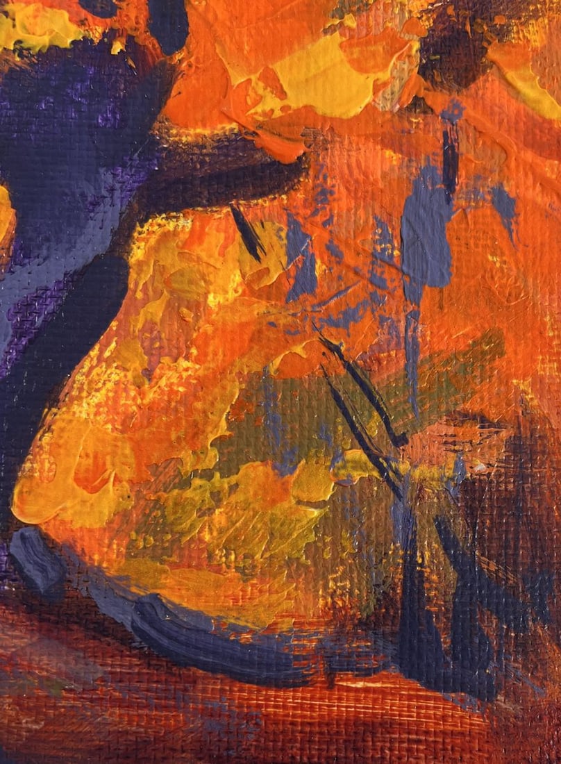 Acrylic painting Gold of the autumn forest Mykhailo Patskan - 9