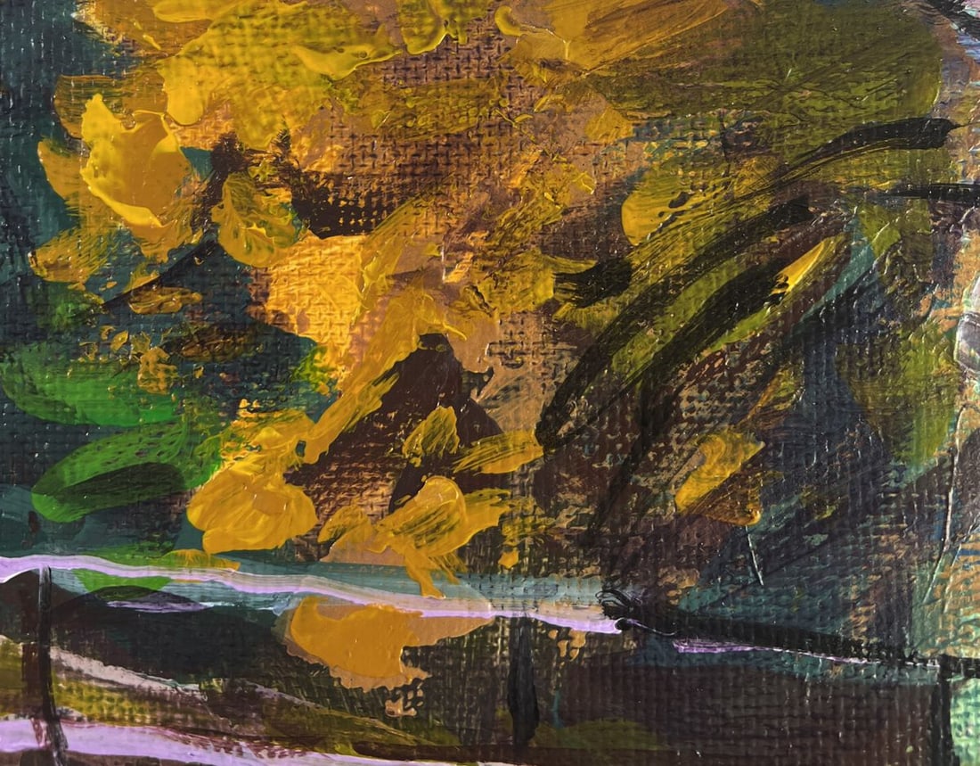 Acrylic painting Bridge over the river Mykhailo Patskan - 5