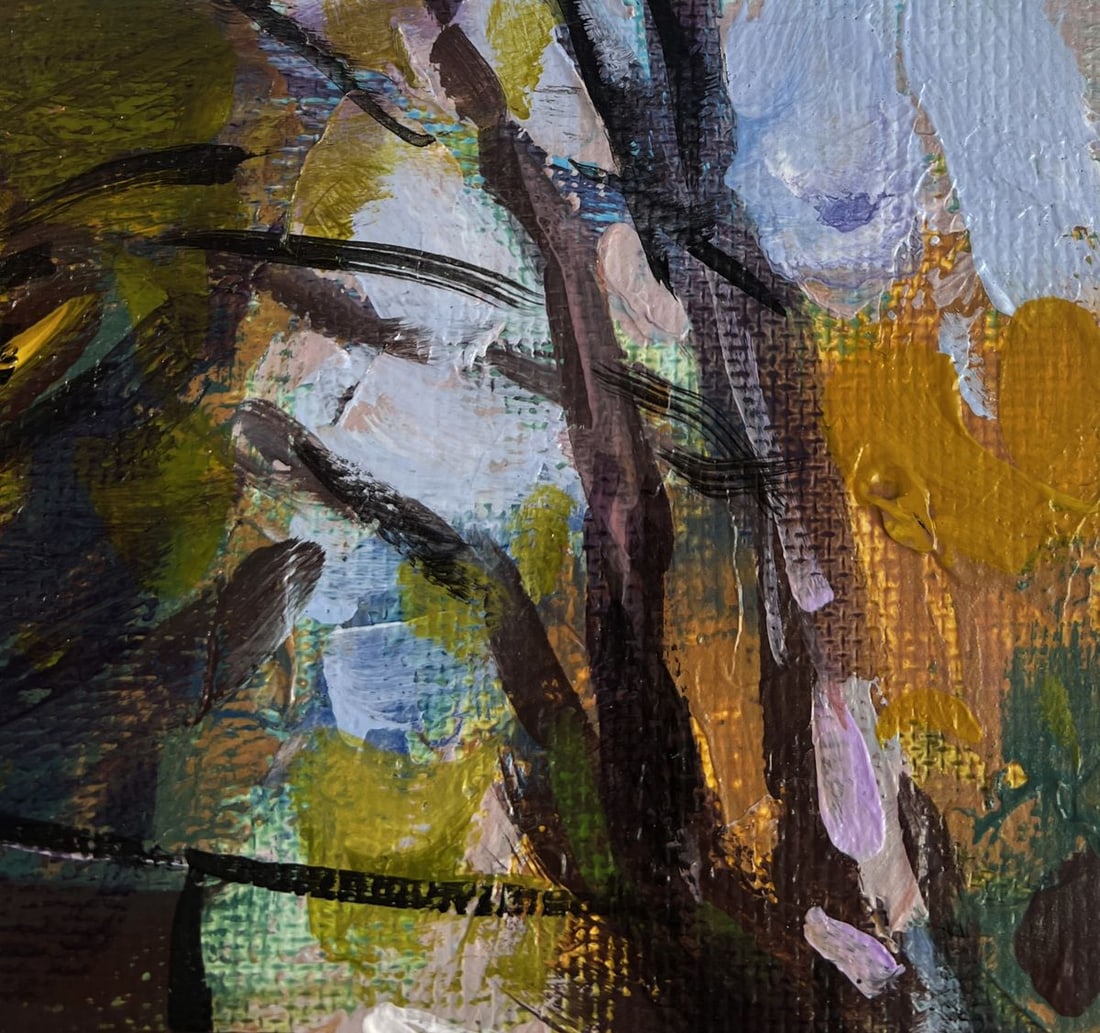 Acrylic painting Bridge over the river Mykhailo Patskan - 6