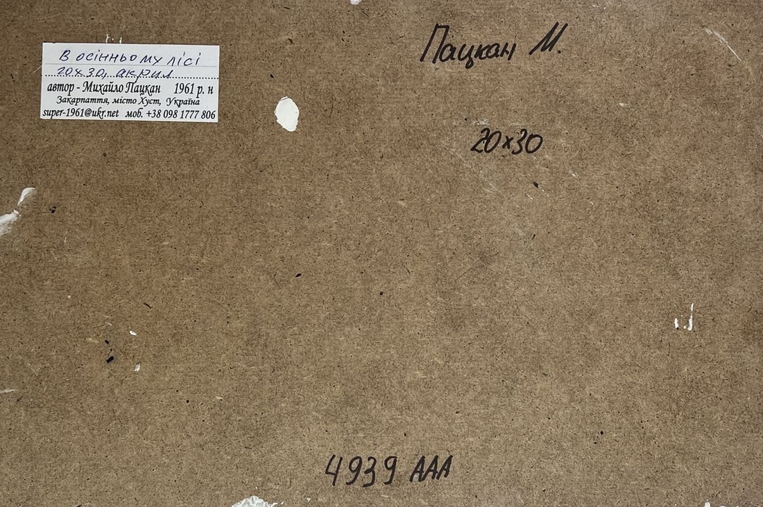 Acrylic painting In the autumn forest Mykhailo Patskan - 10