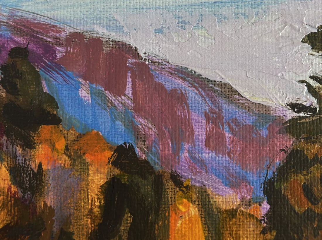 Acrylic painting In the autumn forest Mykhailo Patskan - 5