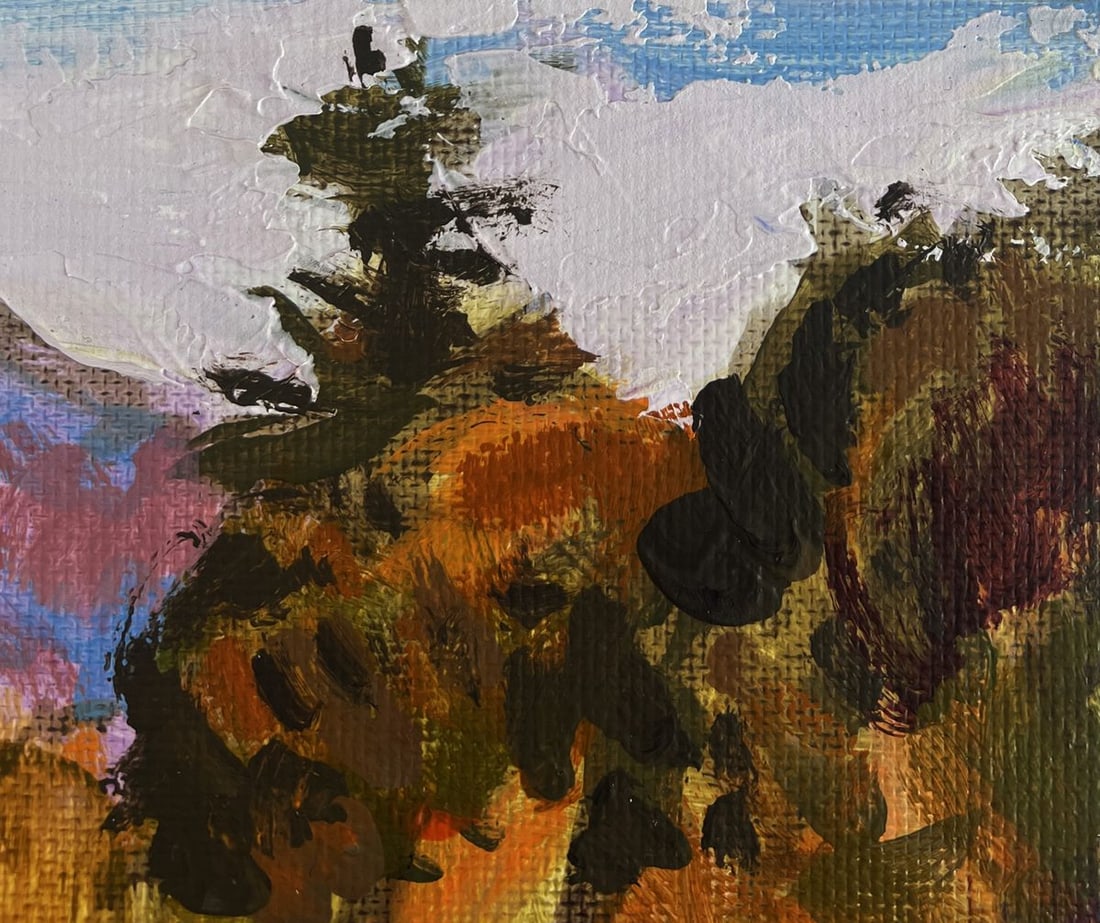 Acrylic painting In the autumn forest Mykhailo Patskan - 6