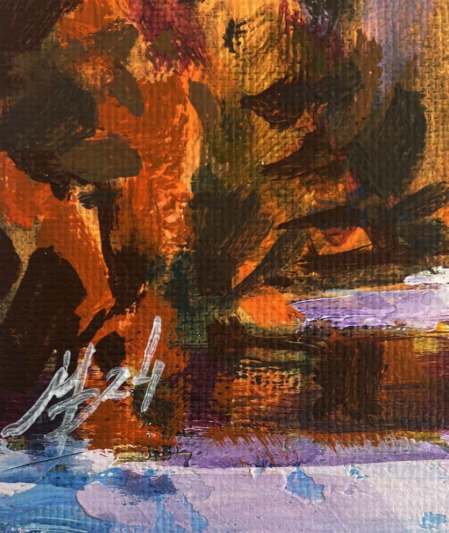 Acrylic painting In the autumn forest Mykhailo Patskan - 7