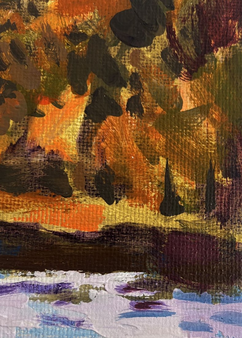 Acrylic painting In the autumn forest Mykhailo Patskan - 9