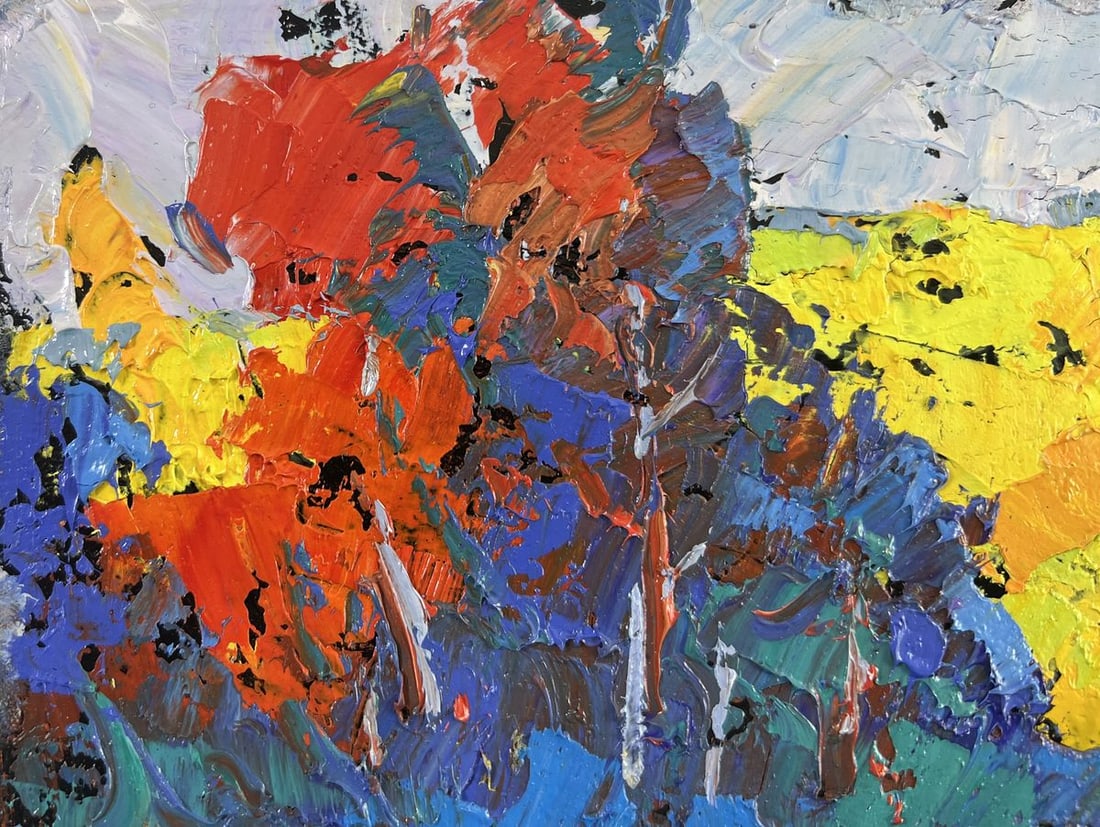 Oil painting In the shade of trees is peace of mind Alex Kalenyuk - 4