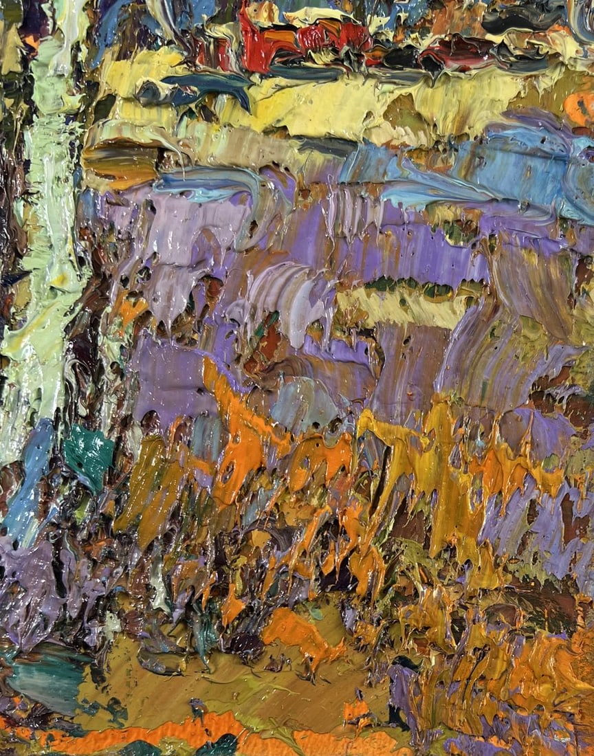 Oil painting Young aspens listen to the silence Oksana Kalenyuk - 7