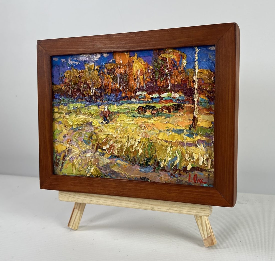 Oil painting Golden breath of autumn Oksana Kalenyuk - 3