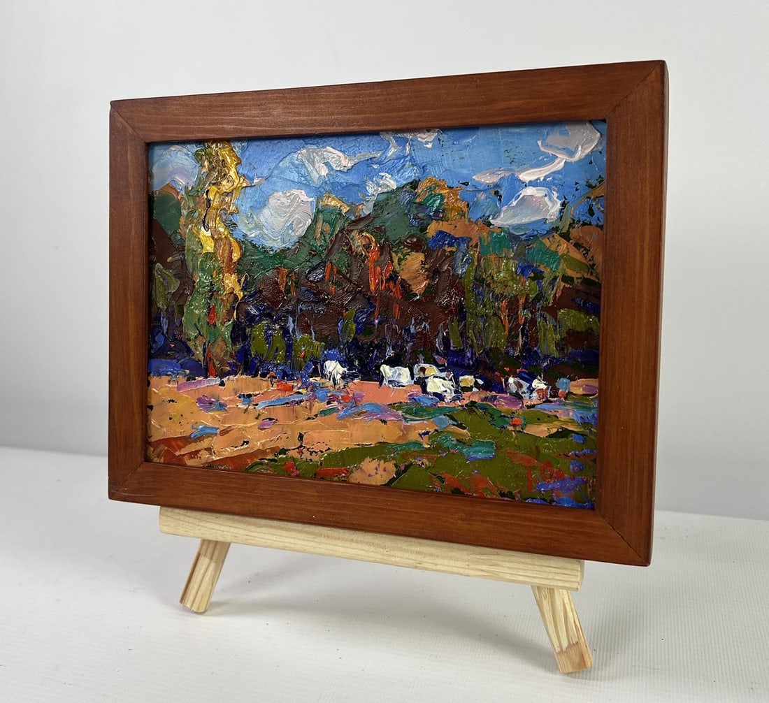 Oil painting Morning at the edge of the forest Alex Kalenyuk - 3