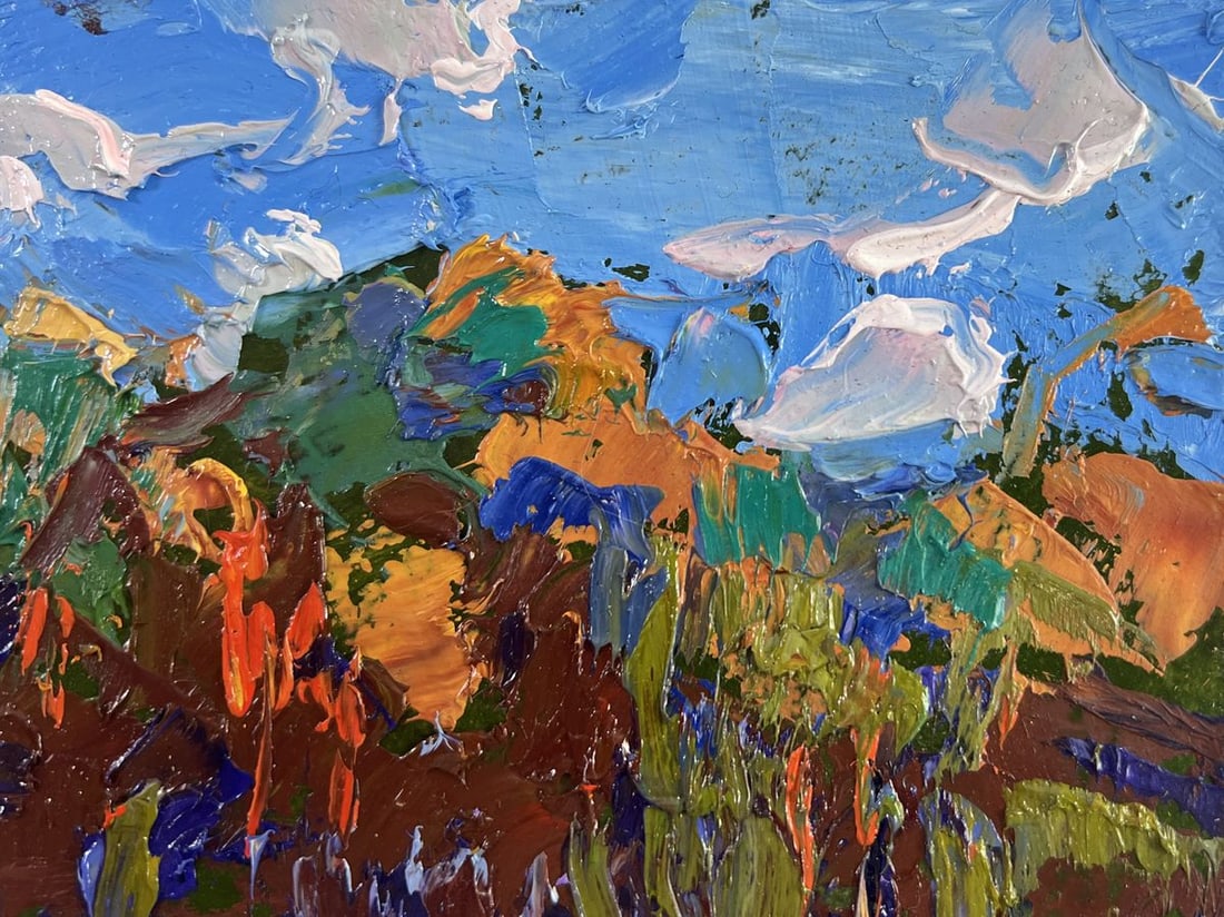 Oil painting Morning at the edge of the forest Alex Kalenyuk - 5