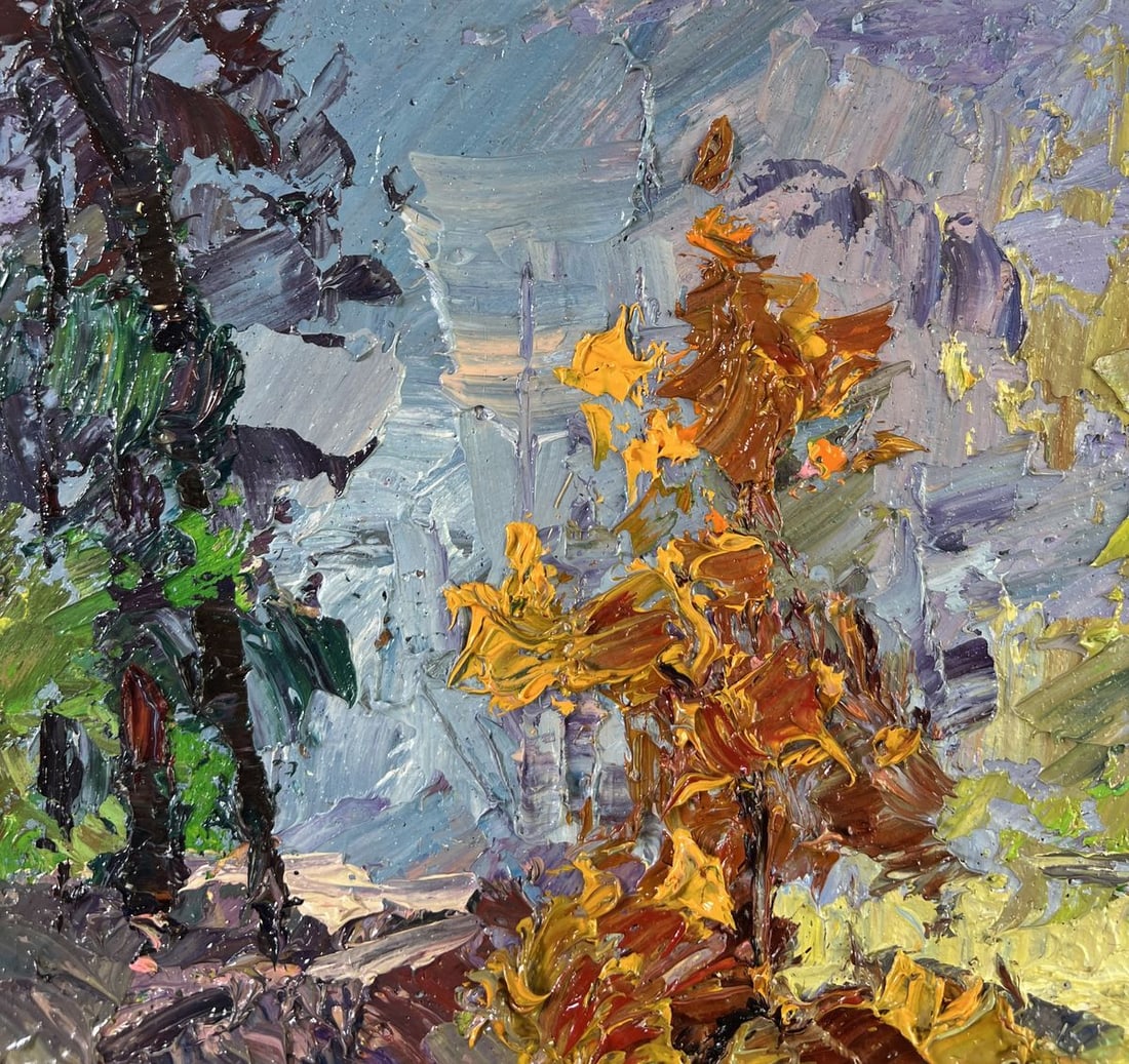 Oil painting The road among the trees Boris Serdyuk - 5