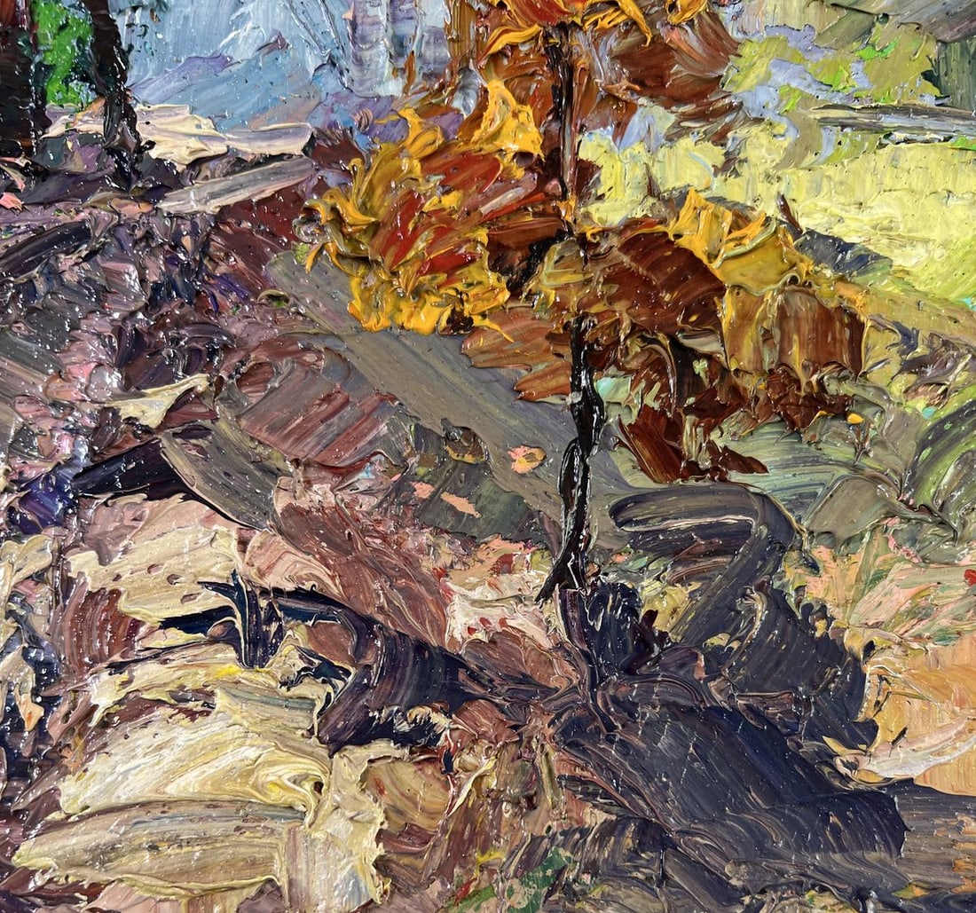 Oil painting The road among the trees Boris Serdyuk - 8