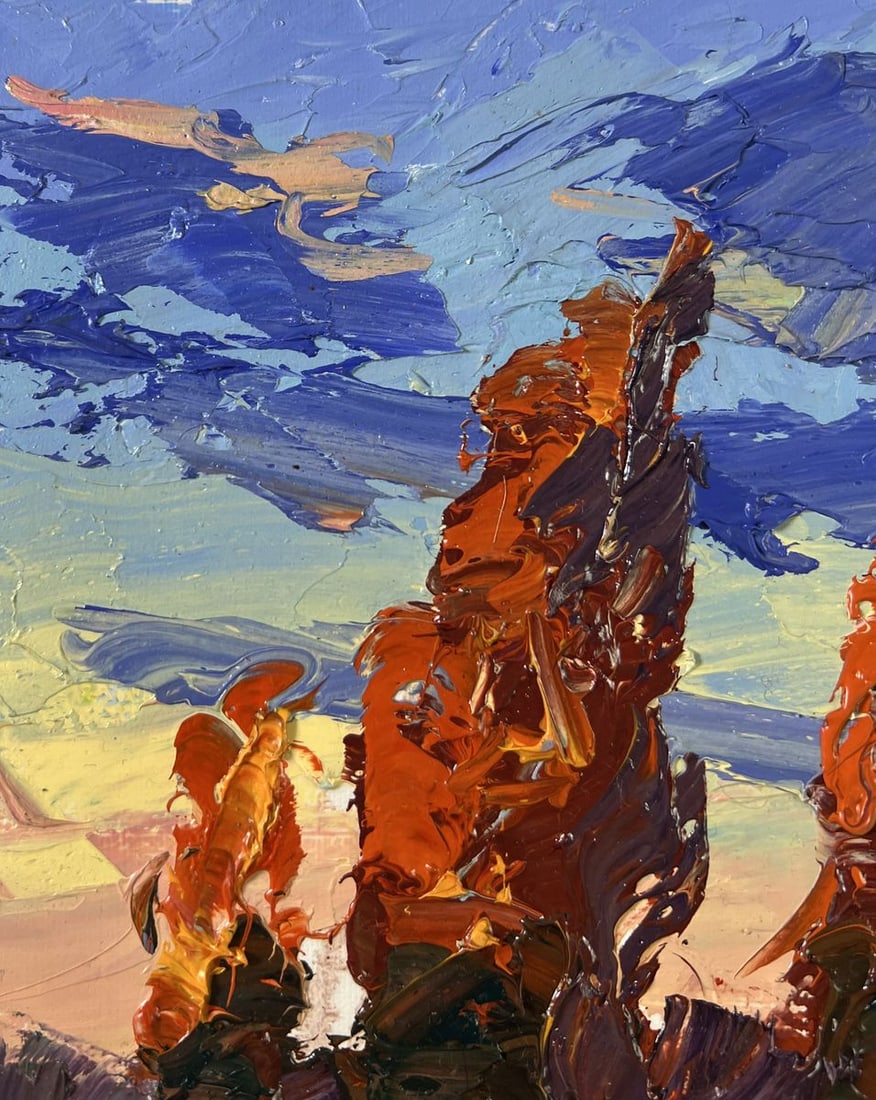 Oil painting Autumn poplars Boris Serdyuk - 4