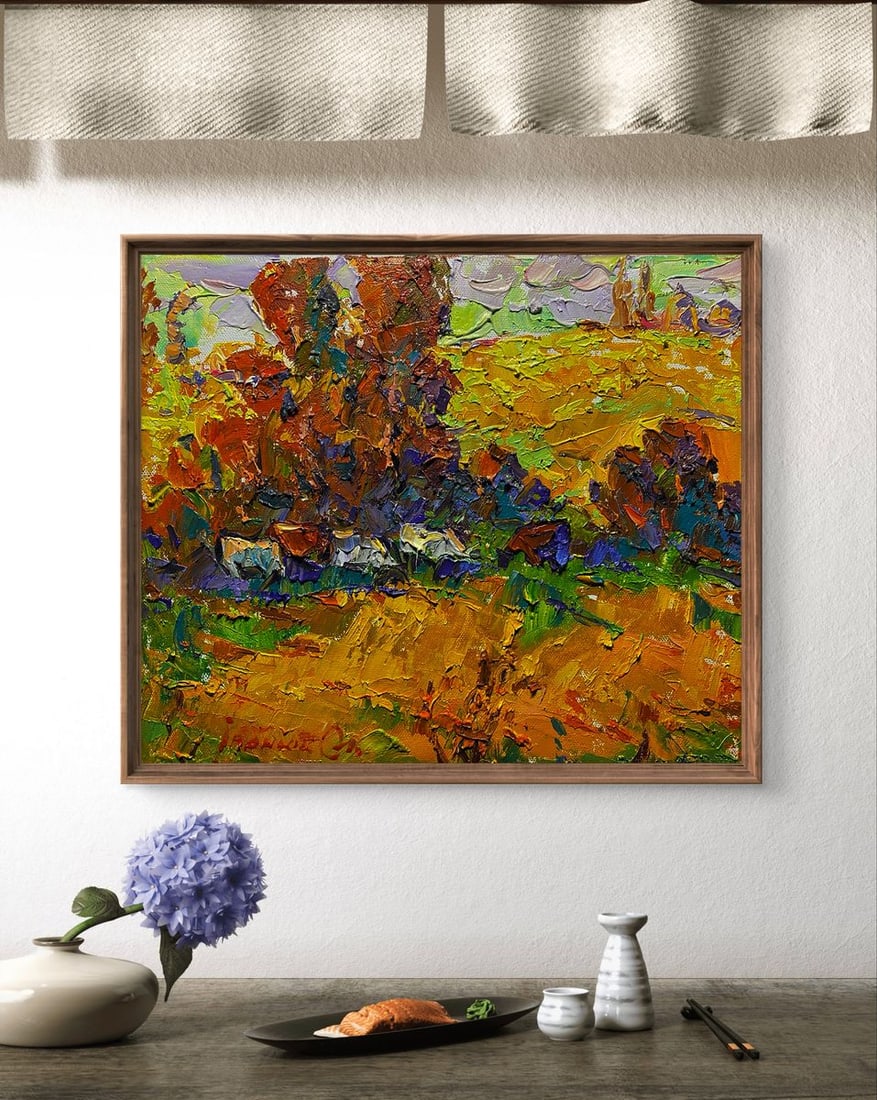 Oil painting Golden autumn meadows Alex Kalenyuk - 2