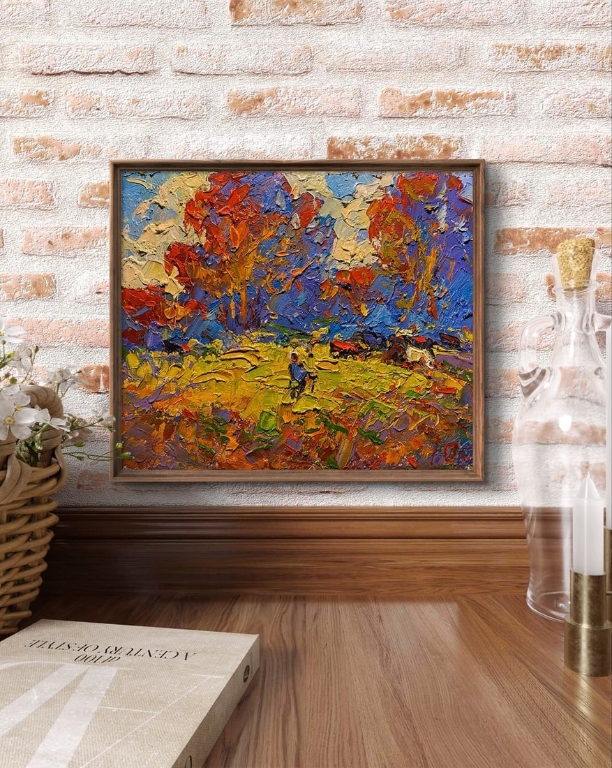 Oil painting Autumn colors of trees Alex Kalenyuk - 3