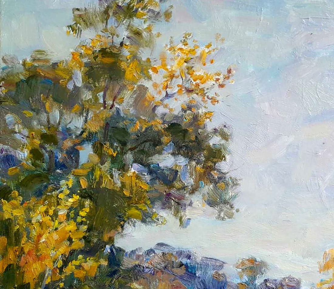 Oil painting Walk along the river Ivan Kovalenko - 2