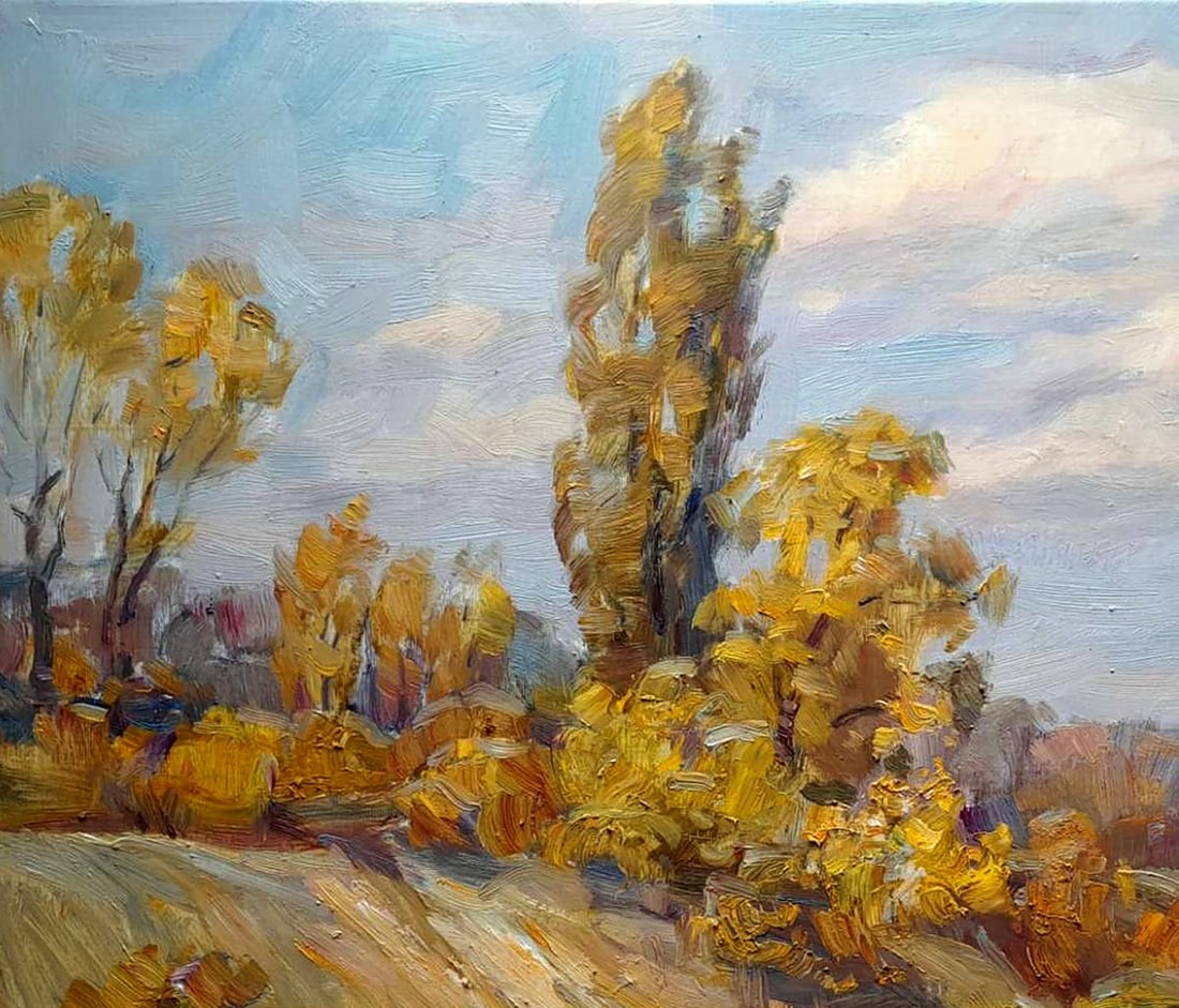 Oil painting Walk in the autumn park Ivan Kovalenko - 2