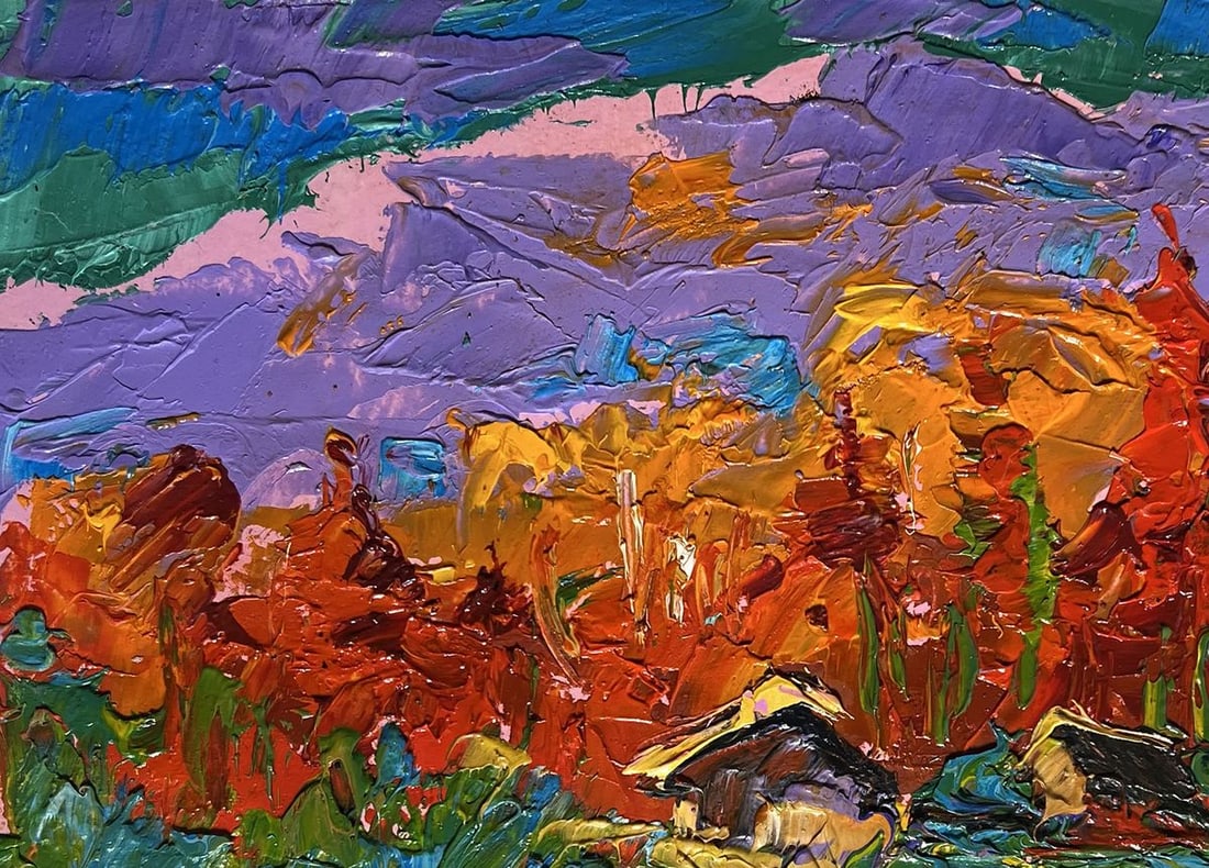 Oil painting Autumn in the mountains Alex Kalenyuk - 6