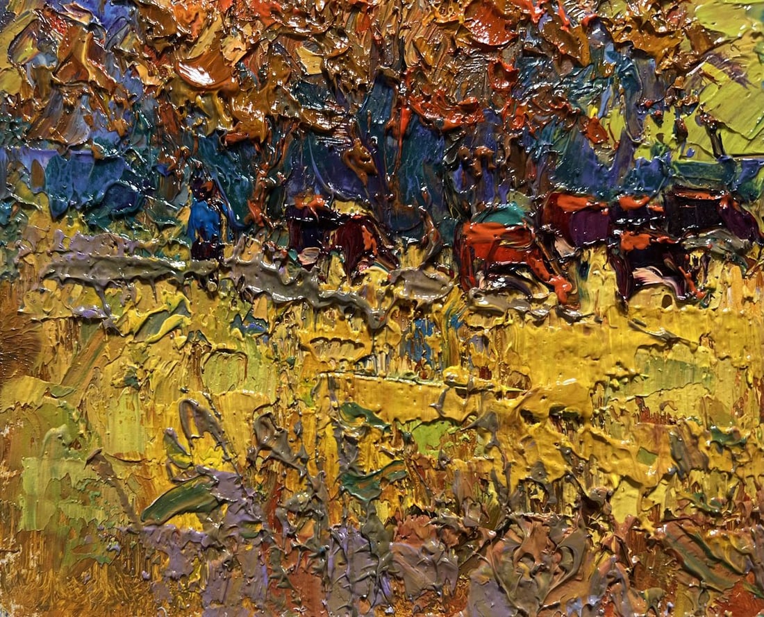 Oil painting The queue for the pasture Oksana Kalenyuk - 8