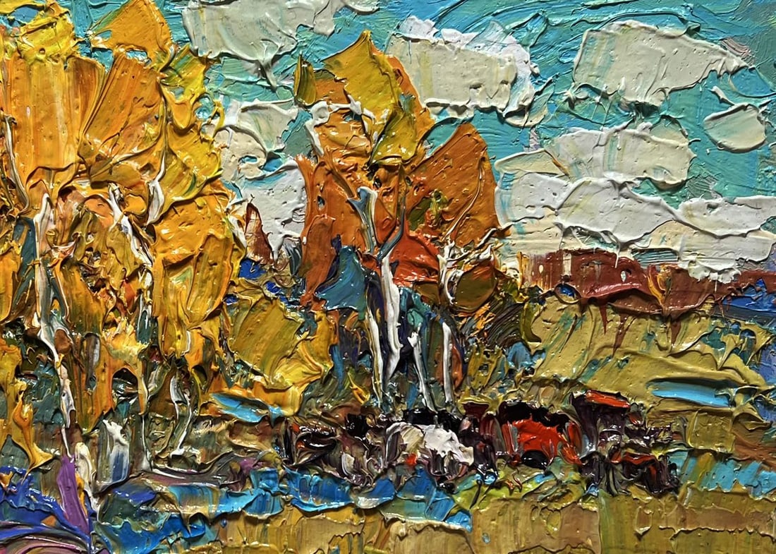 Oil painting Autumn sunny day Oksana Kalenyuk - 5