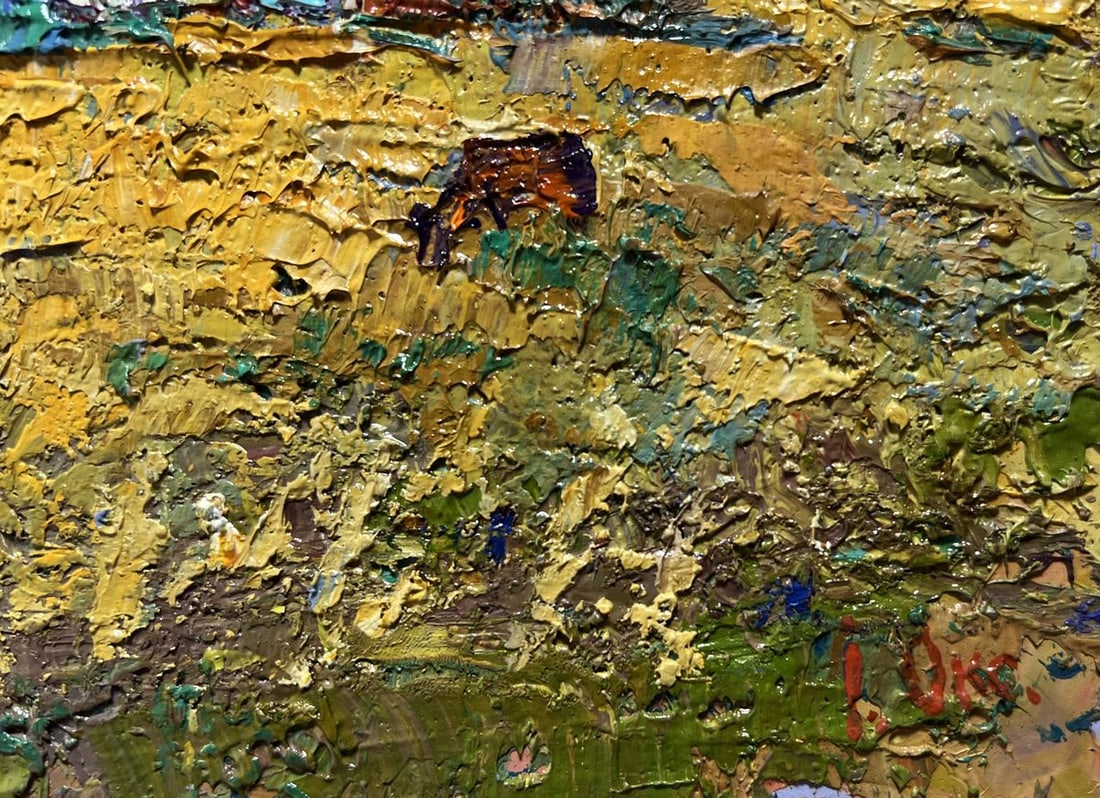 Oil painting On the yellow autumn meadows Oksana Kalenyuk - 9