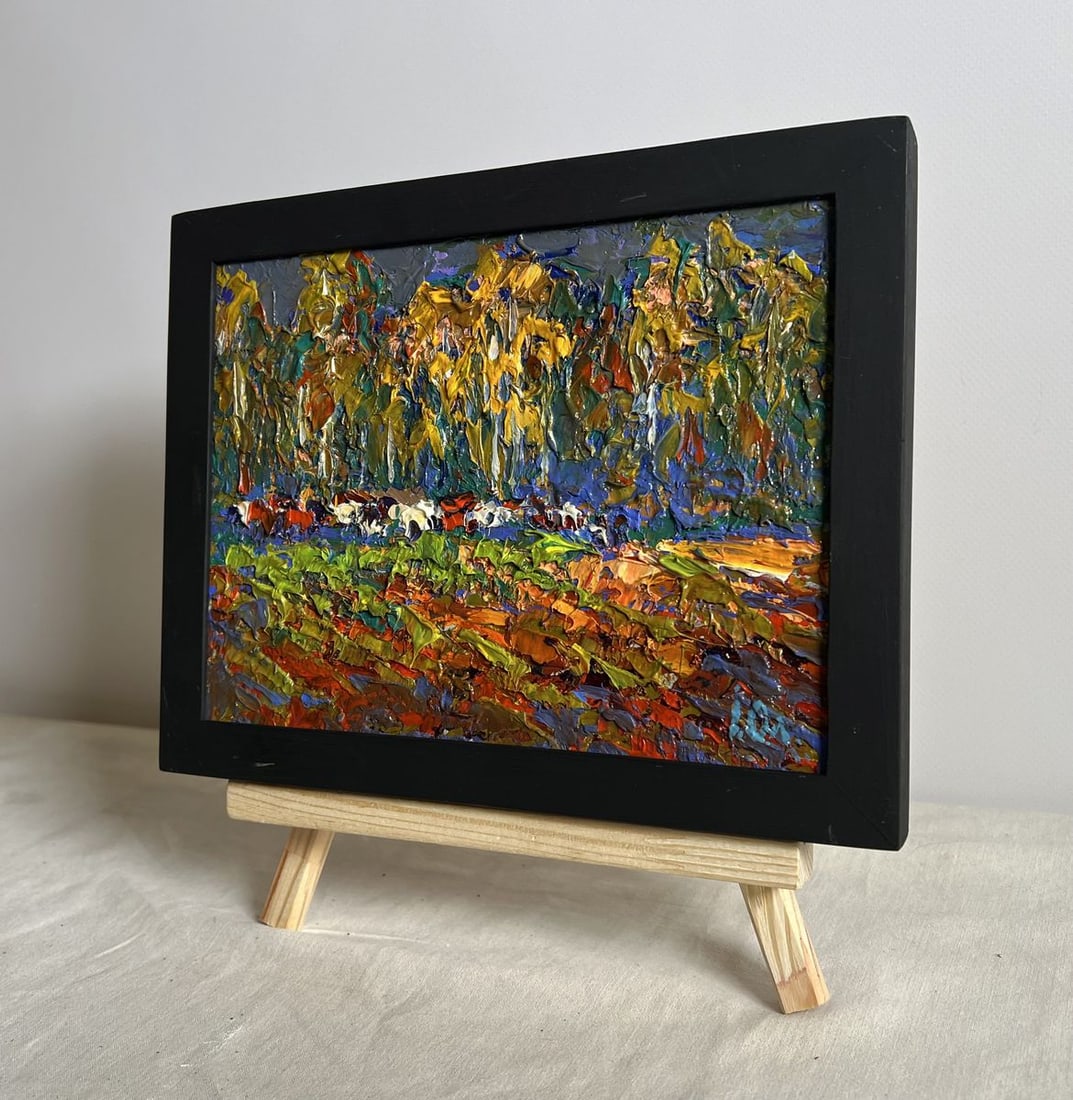 Oil painting Autumn yellow forest Alex Kalenyuk - 3