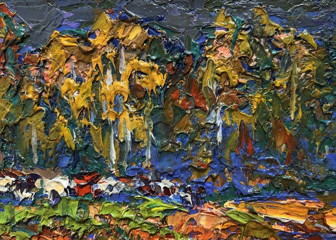 Oil painting Autumn yellow forest Alex Kalenyuk - 5