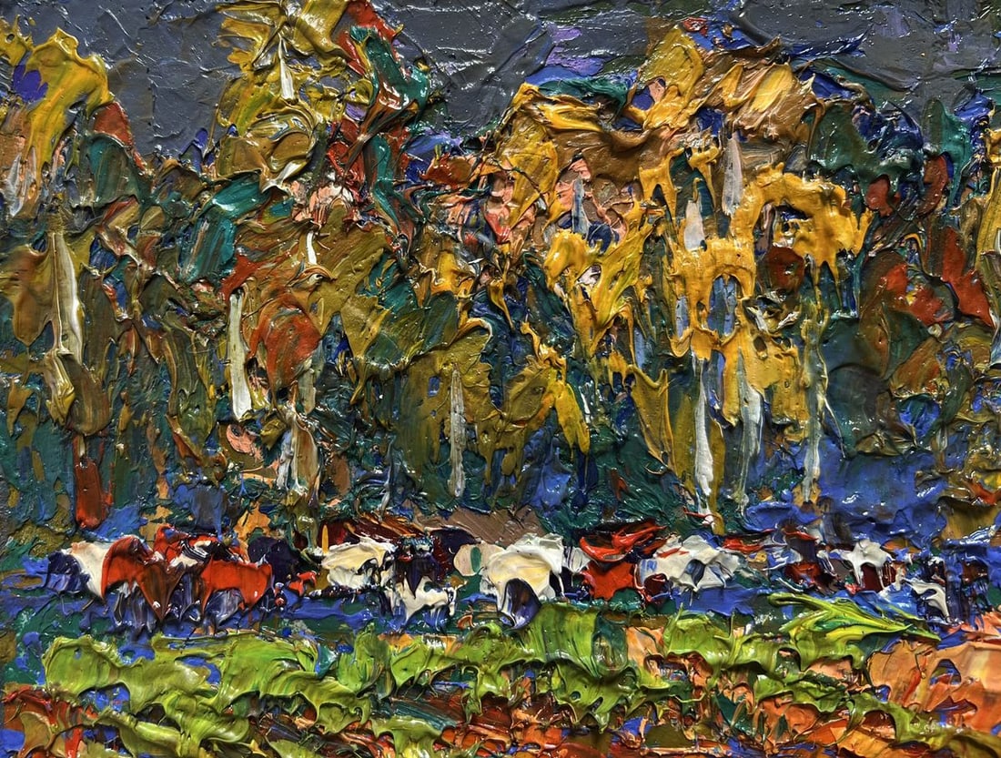 Oil painting Autumn yellow forest Alex Kalenyuk - 6