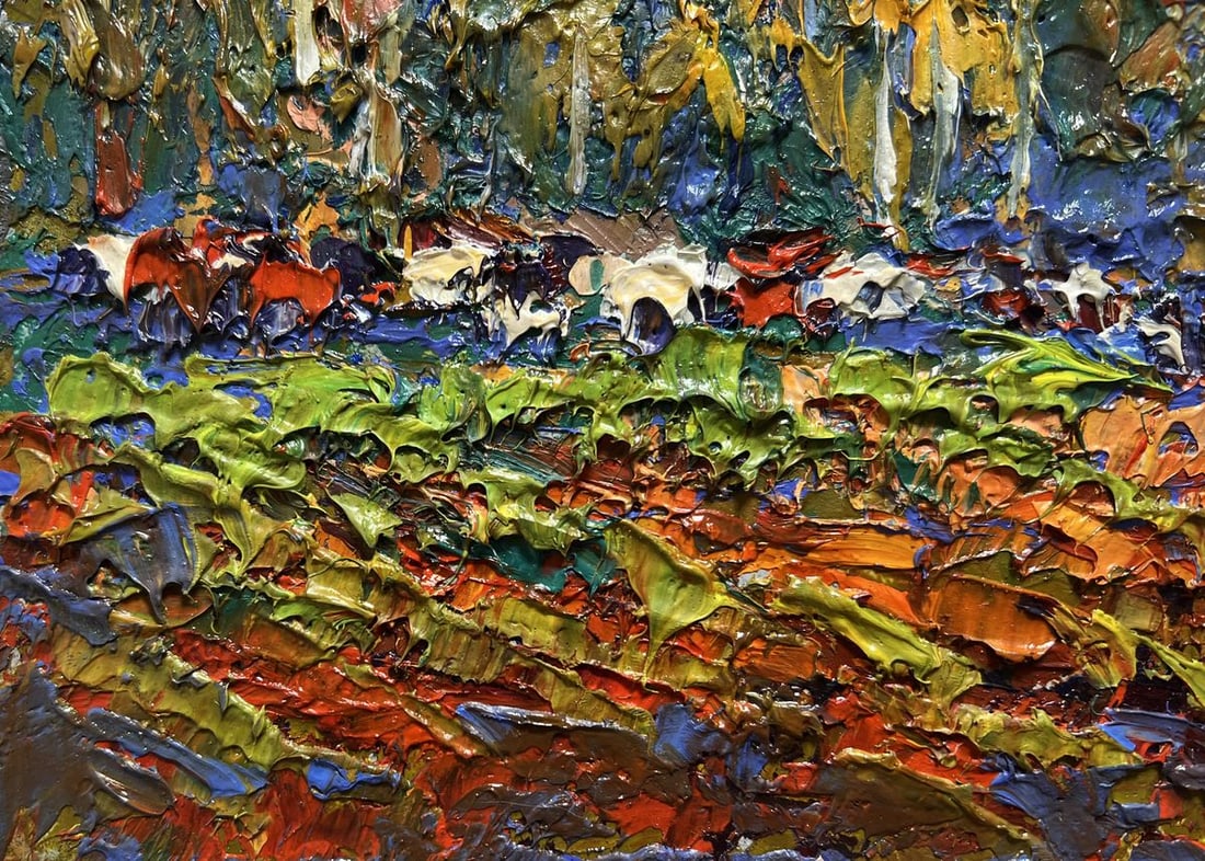 Oil painting Autumn yellow forest Alex Kalenyuk - 8