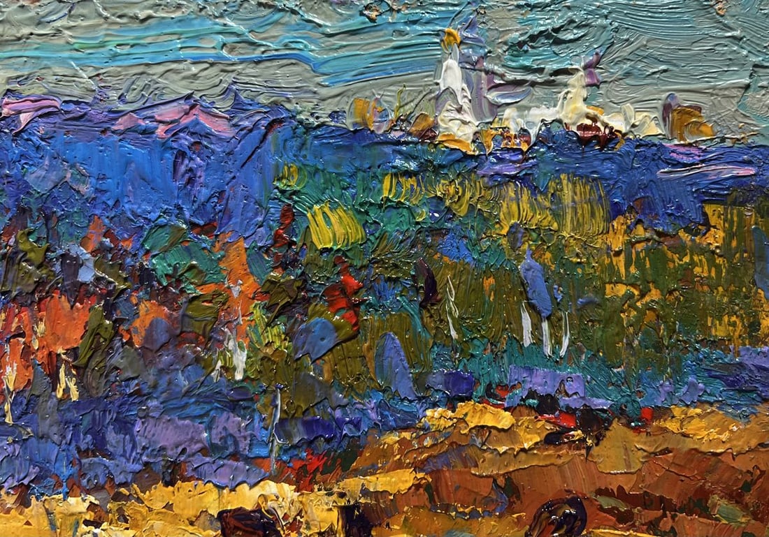 Oil painting Autumn light fog Oksana Kalenyuk - 5