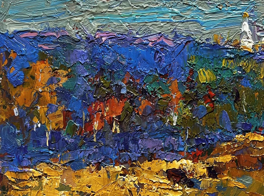 Oil painting Autumn light fog Oksana Kalenyuk - 6