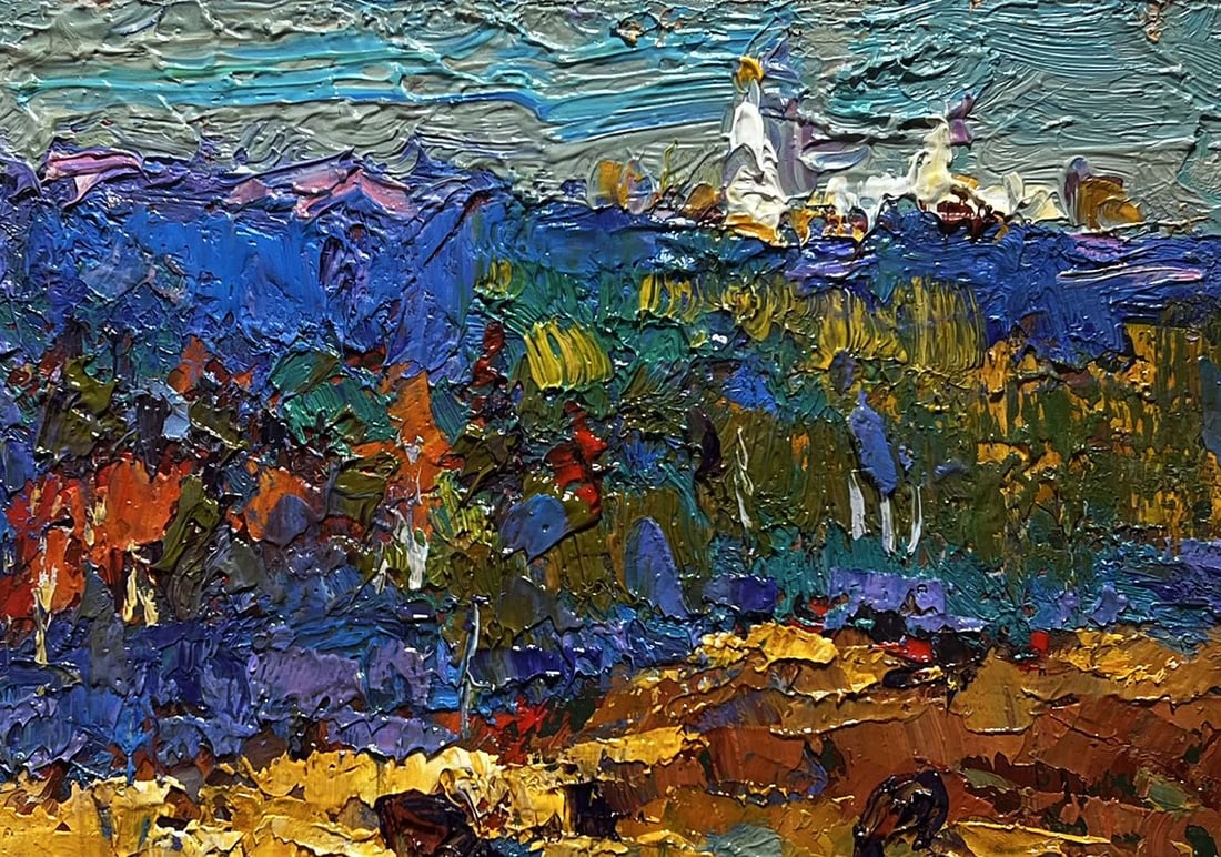 Oil painting Autumn light fog Oksana Kalenyuk - 7